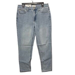 Seven7 90’s Straight High Rise Jeans Light Wash Stretch Fitted NWT Womens 8